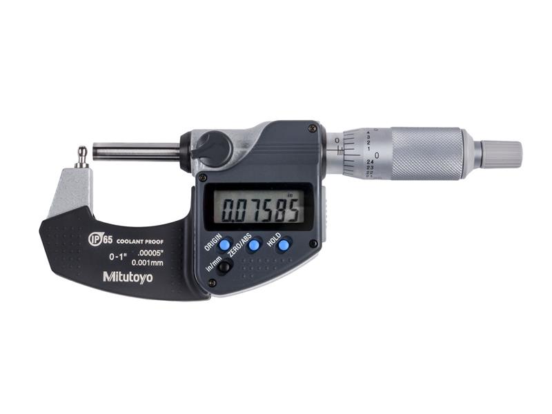 Picture of Mitutoyo 350-381-30 Mic, Tube, Type B, 0-1", .00005"/0.001mm, Ip65