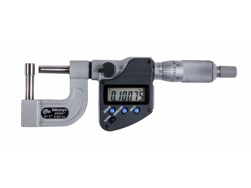 Picture of Mitutoyo 395-363-30 Dig Mic, Tub, I/M 0-1 In, .00005 In, O, Rs,C