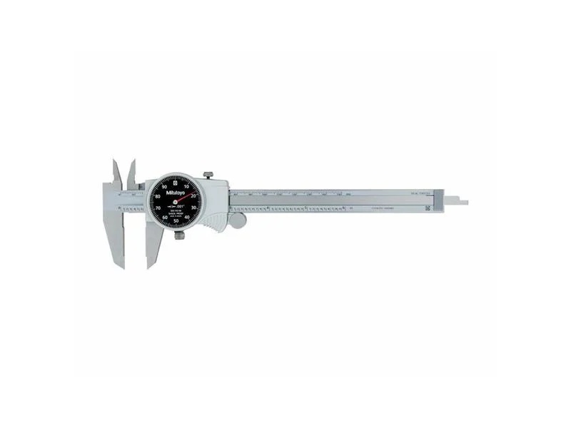 Picture of Mitutoyo 505-736 0-6 In, .001 In Dial Caliper, .1 In/Revolution, Carbide OD Jaws