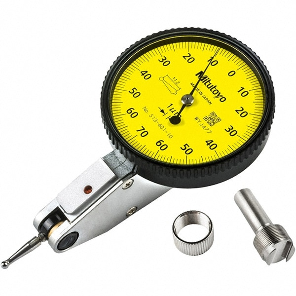 Picture of Mitutoyo 513-401-10H Dial Ti, Standard, 0.14 mm, 0.001 mm Grad, Yellow Dial