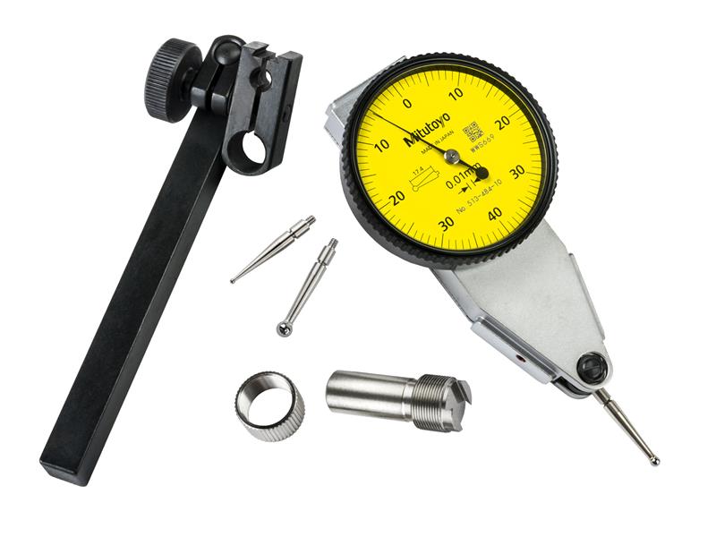 Picture of Mitutoyo 513-484-10T Dial Ti, Horizontal, 0.8 mm, 0.01mm Grad, Yellow Dial