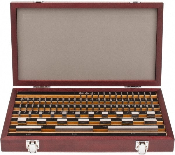 Picture of Mitutoyo 516-902-26 Steel Rectangular Gage Block Set, Inch, 81 Blocks, ASME Grade 0