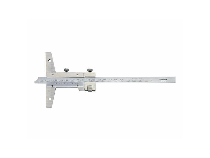 Picture of Mitutoyo 527-103 0-300mm, 0.02mm Vernier Depth Gage, With Fine Adjustment