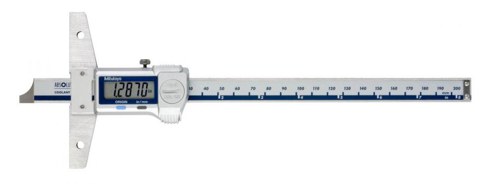 Picture of Mitutoyo 571-262-20 Absolute digimatic depth gage,8in/200mm range, .0005in/.01mm resolution, 219g
