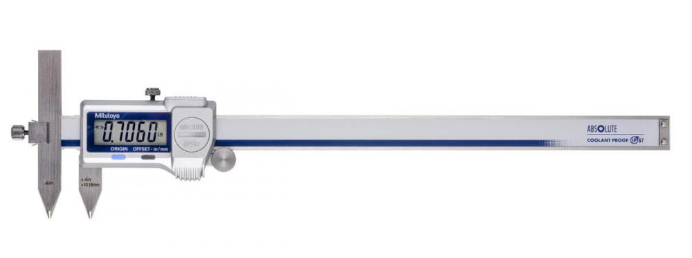 Picture of Mitutoyo 573-191-30 Caliper, Digimatic, 8 IN, Coolant Proof, Offset-Centerline, W/ Thumb Roller