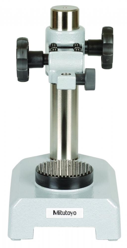 Picture of Mitutoyo 7001-10 Gage Stand, For Indicators And Linear Gages, 3/8 In And 8mm Stem Hole Diameters, Serrated Anvil, With 1mm Fine Feed AdjuSTMent
