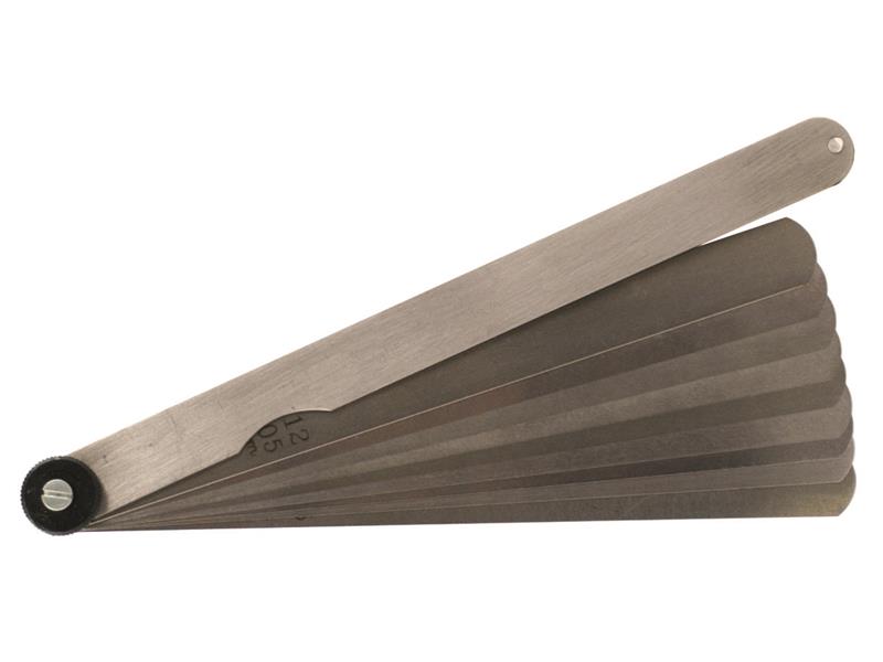Picture of Mitutoyo 950-256 .0015-.015 In, 6 In Length, Thickness Gage Set, 8 Leaves (.0015 In, .002 In, .003 In, .004 In, .008 In, .010 In, .012 In, .015 In), Tapered .25 In At Tip