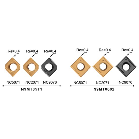 Picture of Nine N9MT0602CT NC9076 Indexable Drill Positive DLC