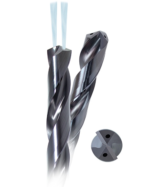 Picture of PCT AXC519500T6 Deep Hole Over 8Xd Coolant Thru 135° ZrCN 0.767 Diameter Cylindrical 0.787 Shank 6.023 OAL 2 Flute 3.976 Flute Length 5.0XD