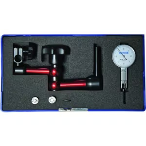 Picture of ProCheck PC21UC35K Centeral Lock Universal Clamp with .030 .0005 Test Indicator in Case