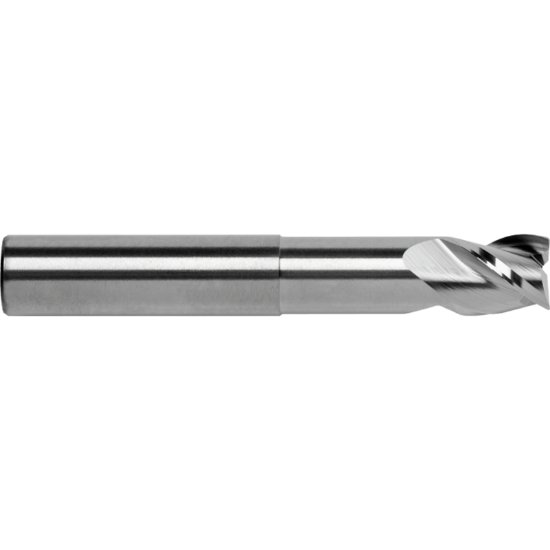 Picture of RobbJack FM-301-32-030 Dia 1 SH 1.00 LOC 1.00 OAL6.00 End Mill Standard Flute Standard Helix Carbide Uncoated Single End Corner Radius0.0300 0.76mm