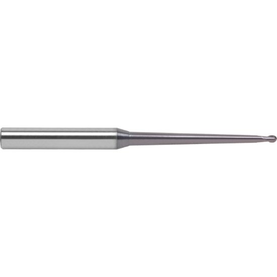Picture of RobbJack MDM-206-02 Dia 2mm SH 0.2362 LOC 0.0787 OAL2.4803 End Mill Standard Flute Standard Helix Carbide Uncoated Single End Ball NoseBall