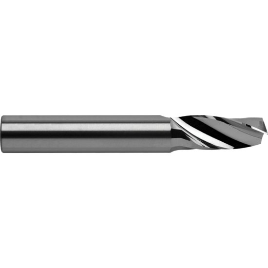 Picture of RobbJack MPM-106-05 Dia 5mm SH 0.2362 LOC 0.5512 OAL1.9685 End Mill Standard Flute Standard Helix Carbide Uncoated Single End Square Sharp