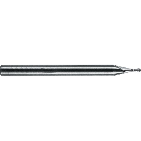 Picture of RobbJack MSR-2-150-BN-T Dia 1.50mm SH 0.1181 LOC 0.1770 OAL1.496 End Mill Standard Flute Standard Helix Carbide TiN Single End Ball NoseBall