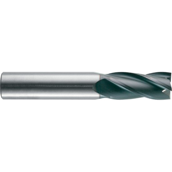 Picture of RobbJack MST-434-12-A Dia 12mm SH 0.4724 LOC 0.9843 OAL3.2677 End Mill Standard Flute Standard Helix Carbide AlTiN Single End Square Sharp