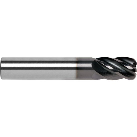 Picture of RobbJack MXG-502-12-FL Dia 12mm SH 0.4724 LOC 0.9843 OAL3.2677 End Mill Standard Flute Variable Helix Carbide Uncoated Single End Corner Radius0.0276 0.70mm