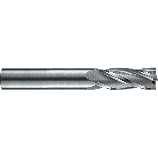 Picture of RobbJack NR-404-02.5 Dia 5/64 SH 0.1250 LOC 0.2500 OAL1.50 End Mill Standard Flute Standard Helix Carbide Uncoated Single End Square Sharp