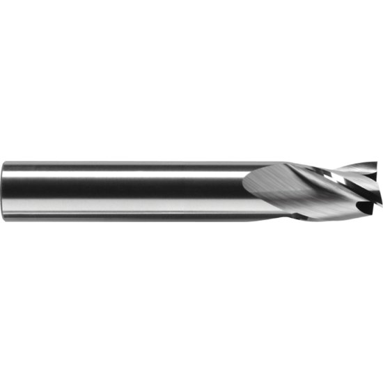 Picture of RobbJack S1-301-08 Dia 1/4 SH 0.2500 LOC 0.50 OAL2.00 End Mill Standard Flute Standard Helix Carbide Uncoated Single End Square Sharp