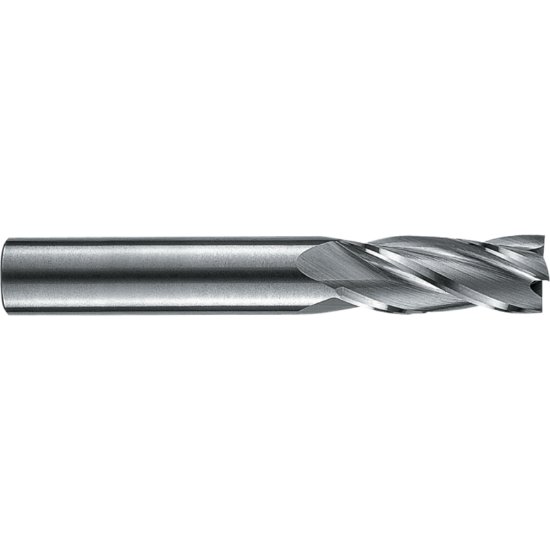 Picture of RobbJack TR-404-08-A Dia 1/4 SH 0.2500 LOC 0.7500 OAL2.50 End Mill Standard Flute Standard Helix Carbide AlTiN Single End Square Sharp