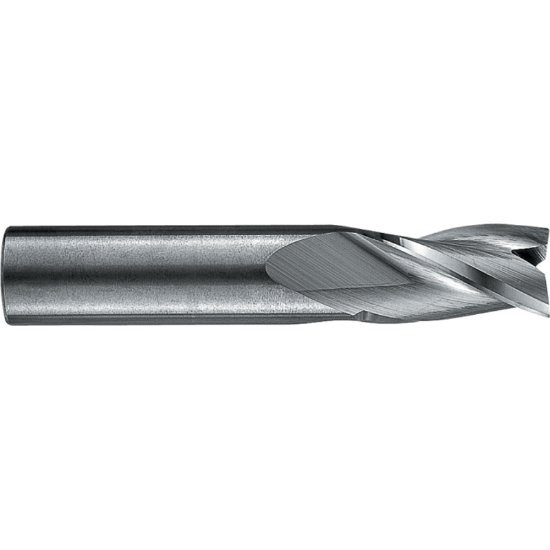 Picture of RobbJack TS-301-14-A Dia 7/16 SH 0.4375 LOC 0.6250 OAL2.7500 End Mill Standard Flute Standard Helix Carbide AlTiN Single End Square Sharp