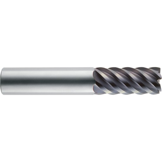 Picture of RobbJack XF-602-20-030 Dia 5/8 SH 0.6250 LOC 1.2500 OAL3.50 End Mill Standard Flute High Helix Carbide Uncoated Single End Corner Radius0.0300 0.76mm