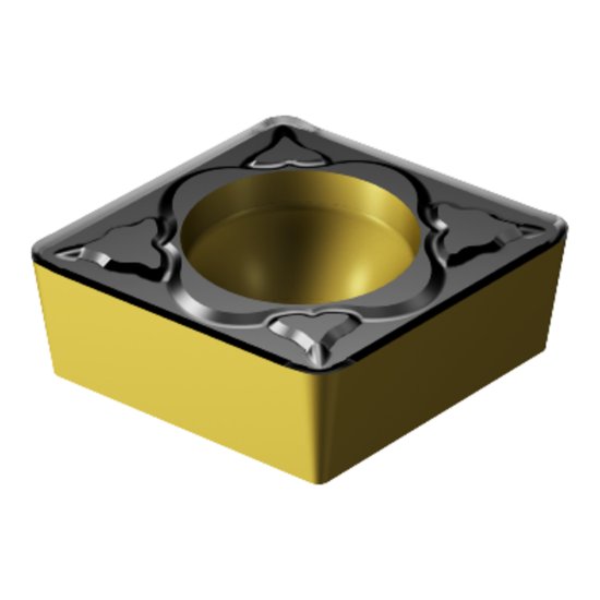 Picture of CCMT 433-PM 1515 Sandvik CCMT0412 PM 1515 80.0° Positive Carbide 0.0470 1.19mm Radius Finishing, Semi Finishing