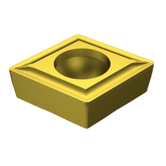 Picture of CCMT 2(1.5)1-UF 235 Sandvik CCMT060204 UF 235 80.0° Positive Carbide 0.0160 0.41mm Radius Finishing, Semi Finishing