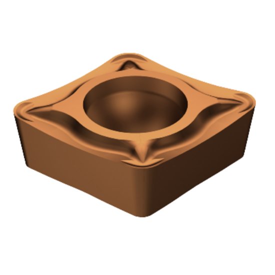 Picture of CCMT 2(1.5)2-UM 1125 Sandvik CCMT060208 UM 1125 80.0° Positive Carbide 0.0310 0.79mm Radius Finishing, Semi Finishing