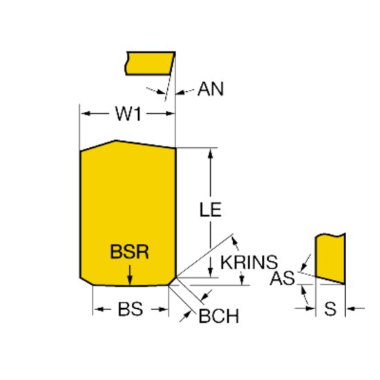 Picture of Sandvik BPKX 19 04 PD R SM30 T-Max Milling Insert Insert for other Cutters - shoulder Milling 90