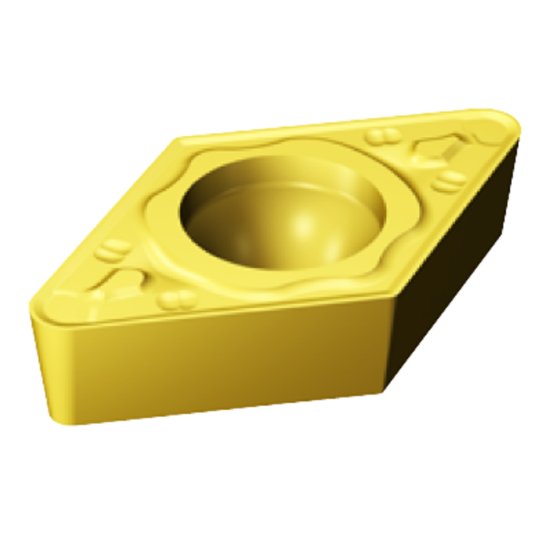 Picture of DCMT 3(2.5)2-MR 2035 Sandvik DCMT11T308-MR 2035 55.0° Positive Carbide 0.0310 0.79mm Radius Roughing, Medium