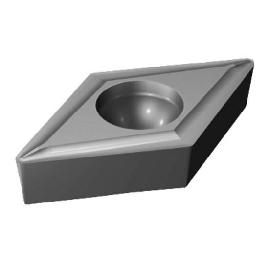 Picture of DCMT 3(2.5)1-UF 5015 Sandvik DCMT11T304-UF 5015 55.0° Positive Cermet 0.0160 0.41mm Radius Finishing, Semi Finishing