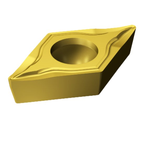 Picture of DCMT 3(2.5)1-UM 2025 Sandvik DCMT11T304-UM 2025 55.0° Positive Carbide 0.0160 0.41mm Radius Medium, Semi Finishing