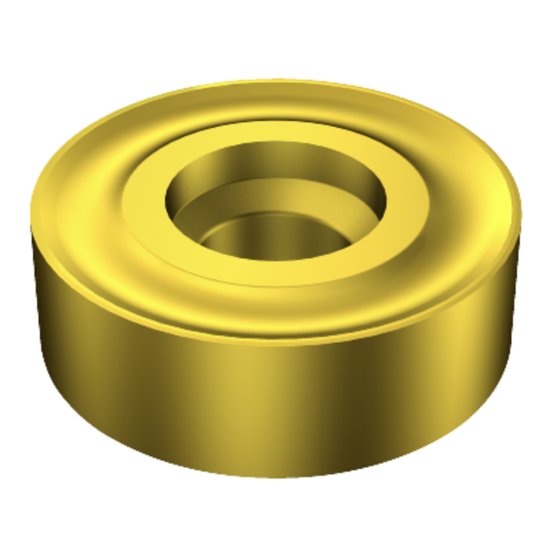 Picture of RNMX 50 18 M0-MR 2135 Sandvik RNMX 50 18 M0-MR 21090700 Round Negative Carbide 0.9840 24.99mm Radius Roughing, Semi Finishing