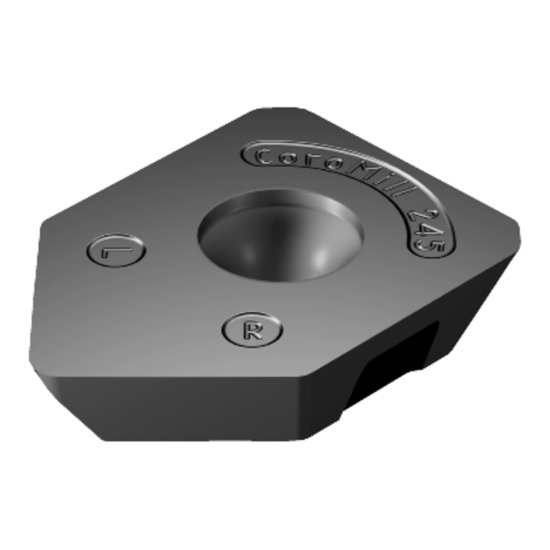 Picture of Sandvik R245-12 T3 E-W 1010 CoroMill 245 Insert; 45 degree Face Milling