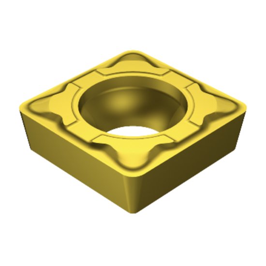 Picture of SCMT 3(2.5)1-KF 3005 Sandvik SCMT 09T304-KF 3005 Square Positive Carbide 0.0160 0.41mm Radius Finishing, Semi Finishing