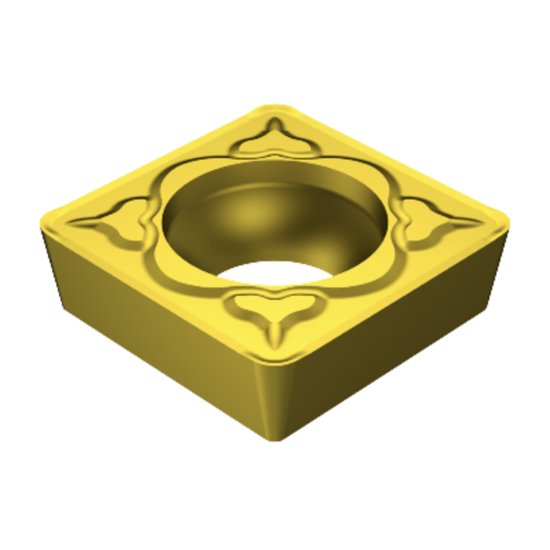 Picture of SCMT 3(2.5)2-KM 3005 Sandvik SCMT 09T308-KM 3005 Square Positive Carbide 0.0310 0.79mm Radius Finishing, Semi Finishing