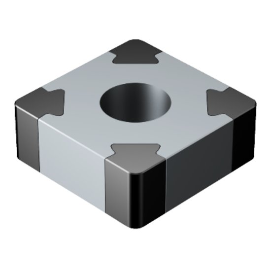 Picture of SNGA433S0330A 7025 Sandvik SNGA120412S0330A 7025 Square Negative CBN 0.0470 1.19mm Radius Medium, Semi Finishing