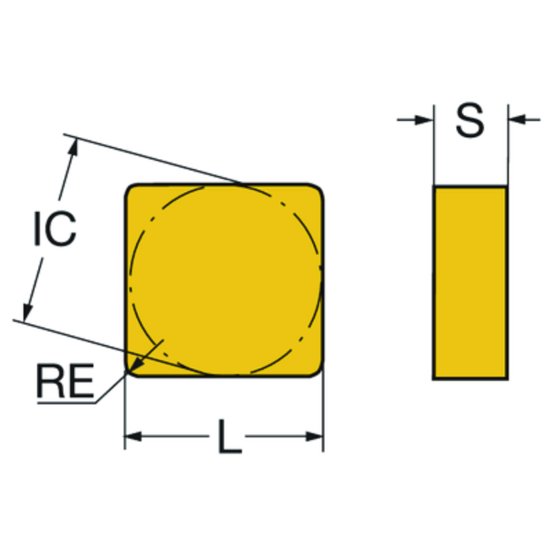 Picture of Sandvik SNUN433 SM30 T-Max Milling Insert Insert for other Cutters - Square Insert Cutter