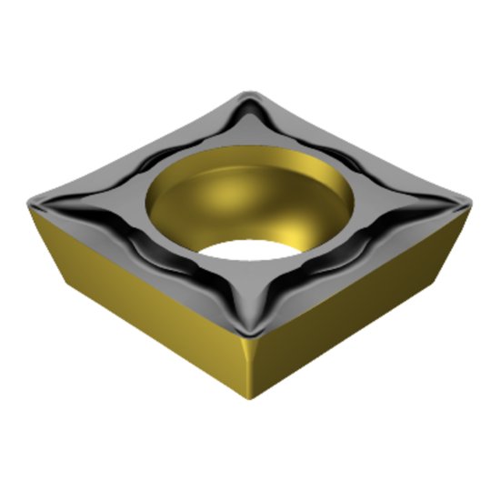 Picture of SPMT 3(2.5)2-UM 1515 Sandvik SPMT 09T308-UM 1515 Square Positive Carbide 0.0310 0.79mm Radius Finishing, Semi Finishing