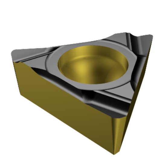 Picture of TCGX 1.2(1.2)1R-WK 1515 Sandvik TCGX 06T104R-WK 1515 Triangle Positive Carbide 0.0160 0.41mm Radius Finishing, Semi Finishing