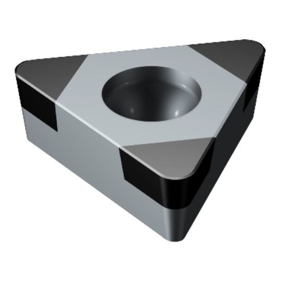 Picture of TCGW2(1.5)1S0320F 7025 Sandvik TCGW110304.51S0320F 7025 Triangle Positive CBN 0.0160 0.41mm Radius Finishing, Semi Finishing