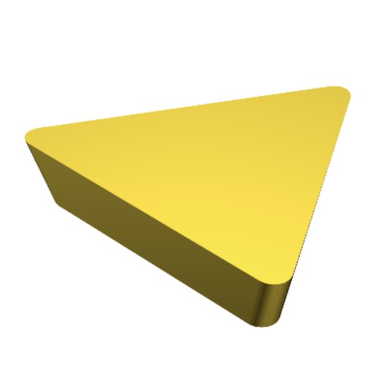 Picture of TPU 322 235 Sandvik TPU 160308 235 Triangle Positive Carbide 0.0310 0.79mm Radius Finishing, Semi Finishing