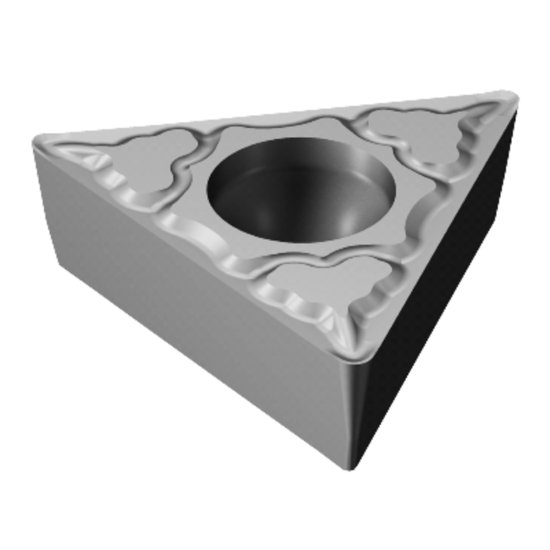 Picture of TPMT 1.8(1.5)1-KM H13A Sandvik TPMT 090204-KM H13A Triangle Positive Carbide 0.0160 0.41mm Radius Medium, Semi Finishing