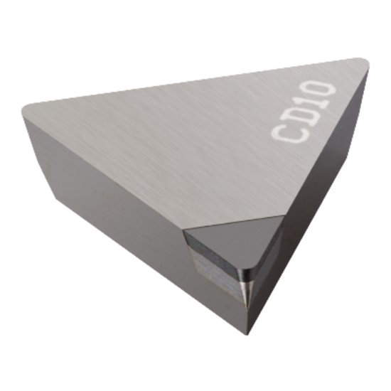 Picture of TPU 221FP CD10 Sandvik TPU 110304FP CD10 Triangle Positive PCD 0.0160 0.41mm Radius Finishing, Semi Finishing