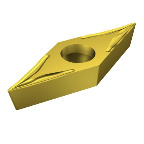 Picture of VBGT 332-UM S05F Sandvik VBGT 160408-UM S05F 35.0° Positive Carbide 0.0310 0.79mm Radius Medium, Semi Finishing