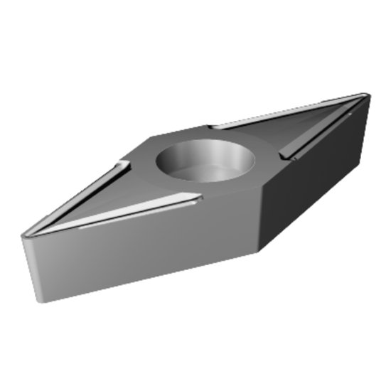 Picture of VBMT 331-UR H13A Sandvik VBMT 160404-UR H13A 35.0° Positive Carbide 0.0160 0.41mm Radius Roughing, Medium