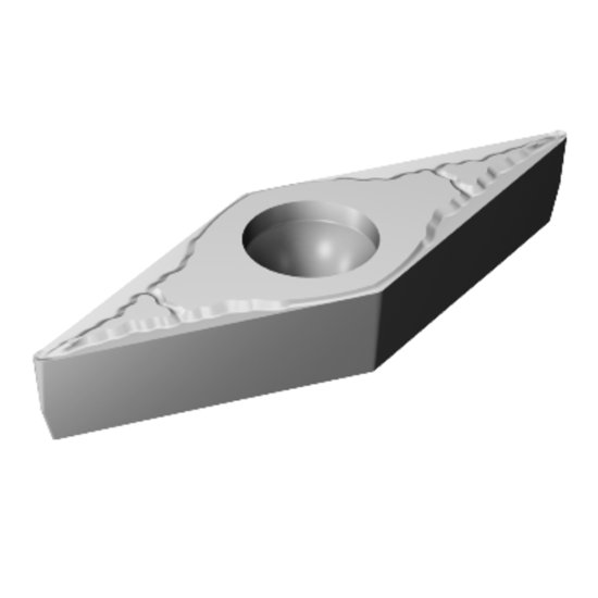 Picture of VBMT 331-KM H13A Sandvik VBMT 160404-KM H13A 35.0° Positive Carbide 0.0160 0.41mm Radius Medium, Semi Finishing