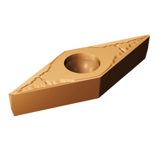 Picture of VBMT 332-mm 1125 Sandvik VBMT 160408-mm 1125 35.0° Positive Carbide 0.0320 0.81mm Radius Medium, Semi Finishing