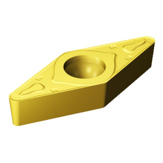 Picture of VBMT 332-MR 2025 Sandvik VBMT 160408-MR 2025 35.0° Positive Carbide 0.0310 0.79mm Radius Roughing, Medium