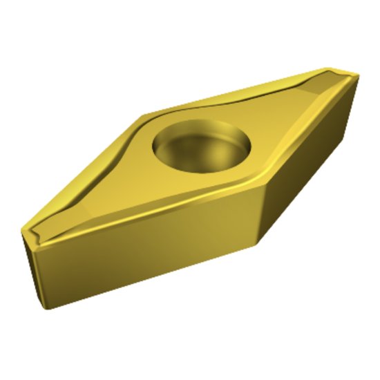 Picture of VCEX 22(03)R-F 1020 Sandvik VCEX 1103023R-F 1020 35.0° Positive Carbide 0.0040 0.10mm Radius Finishing, Semi Finishing